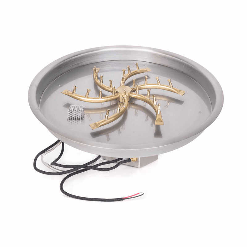 The Outdoor Plus Round Drop-in Pan With Brass Triple 'S' Bullet Burner
