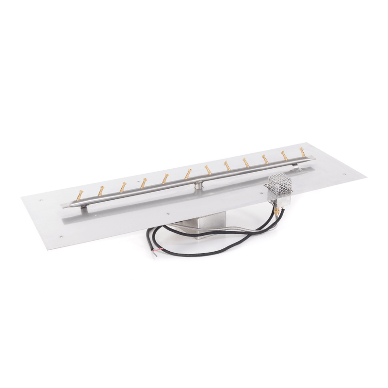 The Outdoor Plus Rectangular Flat Pan With Stainless Steel Linear Bullet Burner