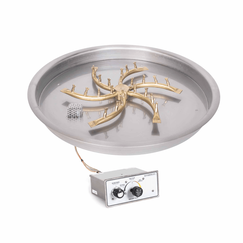 The Outdoor Plus Round Drop-in Pan With Brass Triple 'S' Bullet Burner