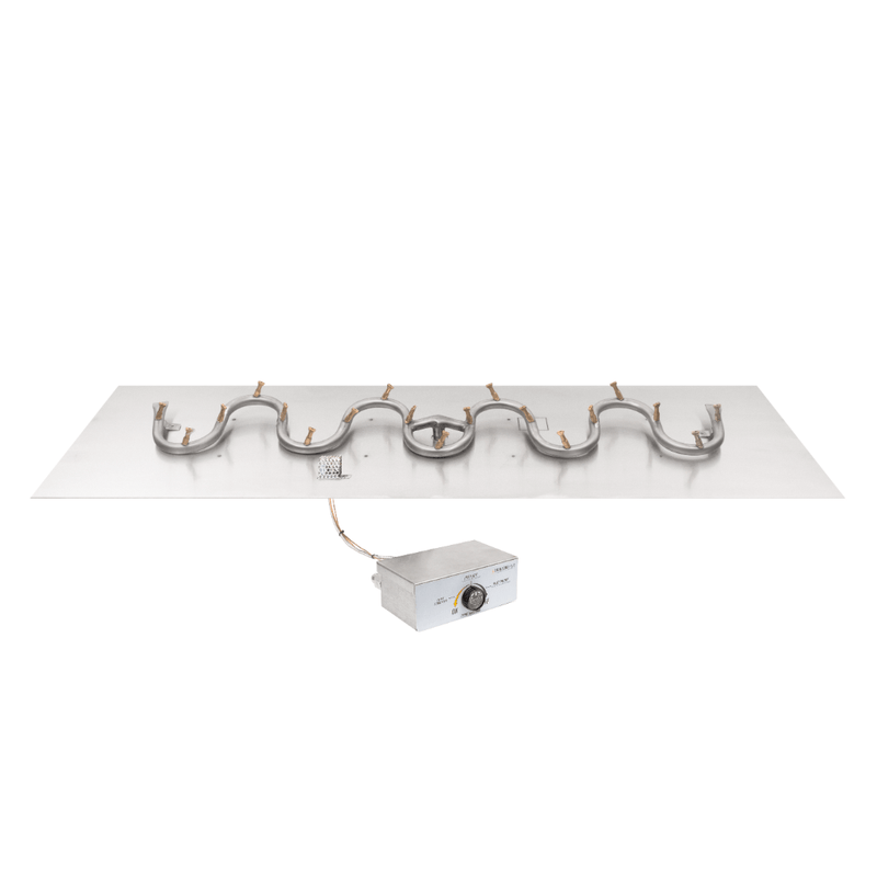The Outdoor Plus Rectangular Flat Pan With Stainless Steel Switchback Bullet Burner