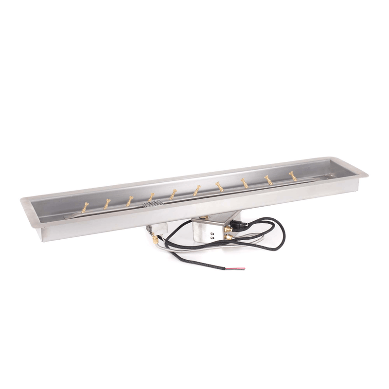The Outdoor Plus Rectangular Drop-in Pan With Stainless Steel Linear Bullet Burner