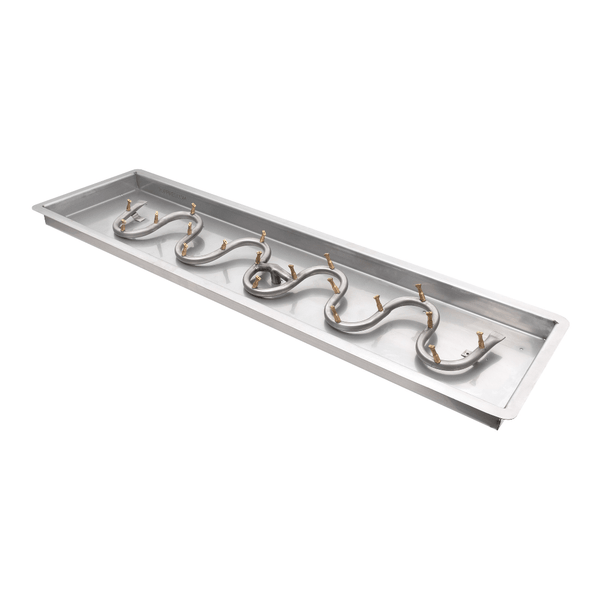 The Outdoor Plus Rectangular Drop-in Pan With Stainless Steel Switchback Bullet Burner