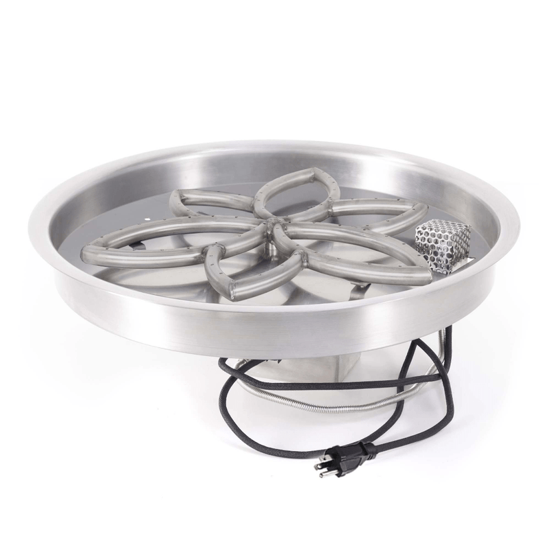 The Outdoor Plus Round Drop-in Pan With Stainless Steel Lotus Burner