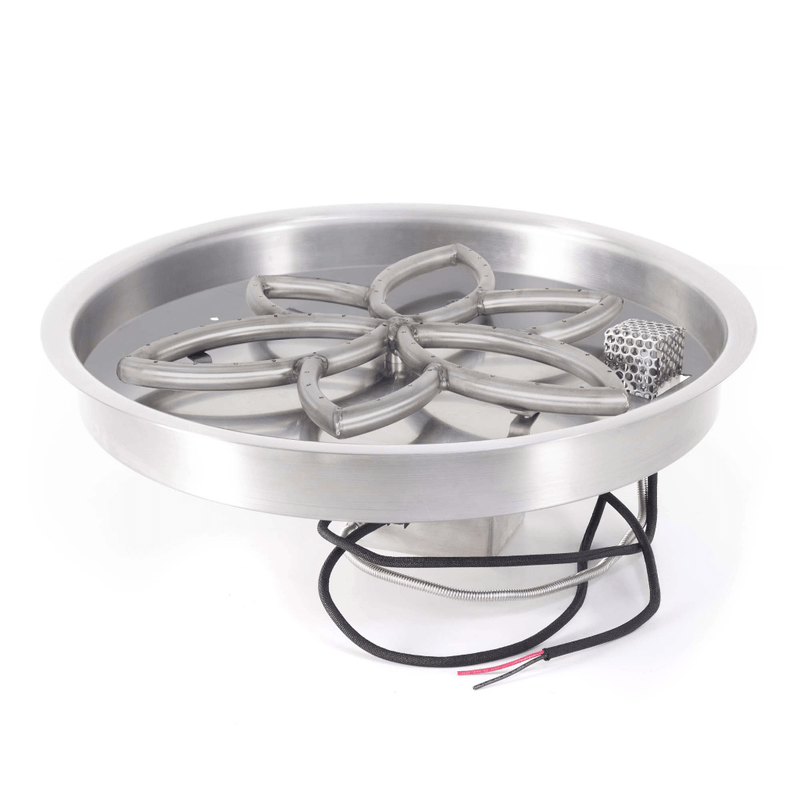 The Outdoor Plus Round Drop-in Pan With Stainless Steel Lotus Burner