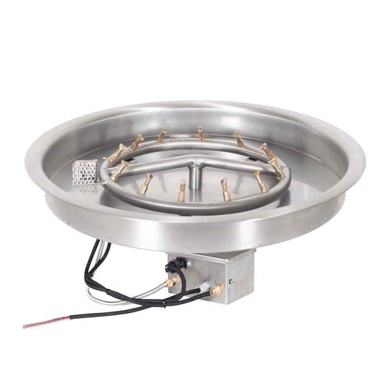 The Outdoor Plus Round Drop-in Pan With Stainless Steel Round Bullet Burner