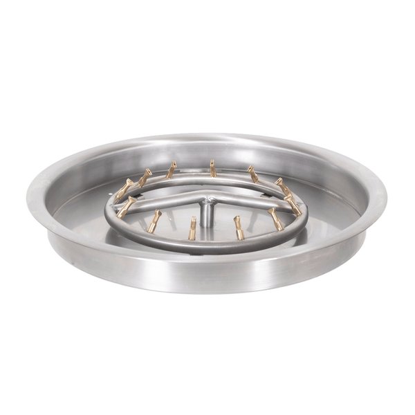 The Outdoor Plus Round Drop-in Pan With Stainless Steel Round Bullet Burner