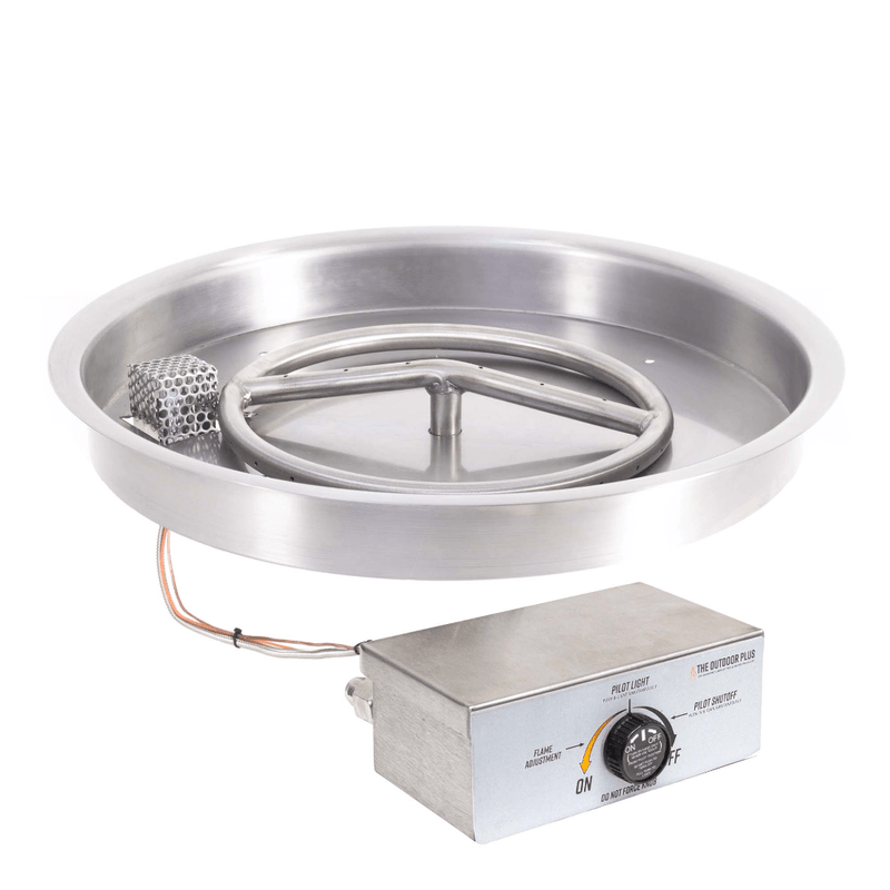 The Outdoor Plus Round Drop-in Pan With Stainless Steel Round Burner