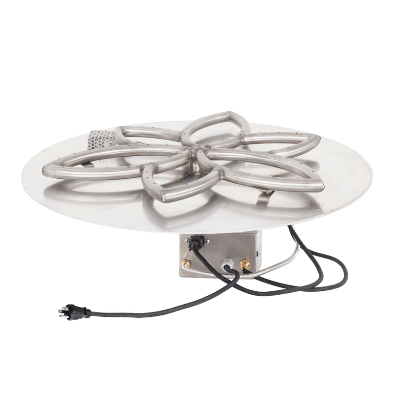The Outdoor Plus Round Flat Pan With Stainless Steel Lotus Burner