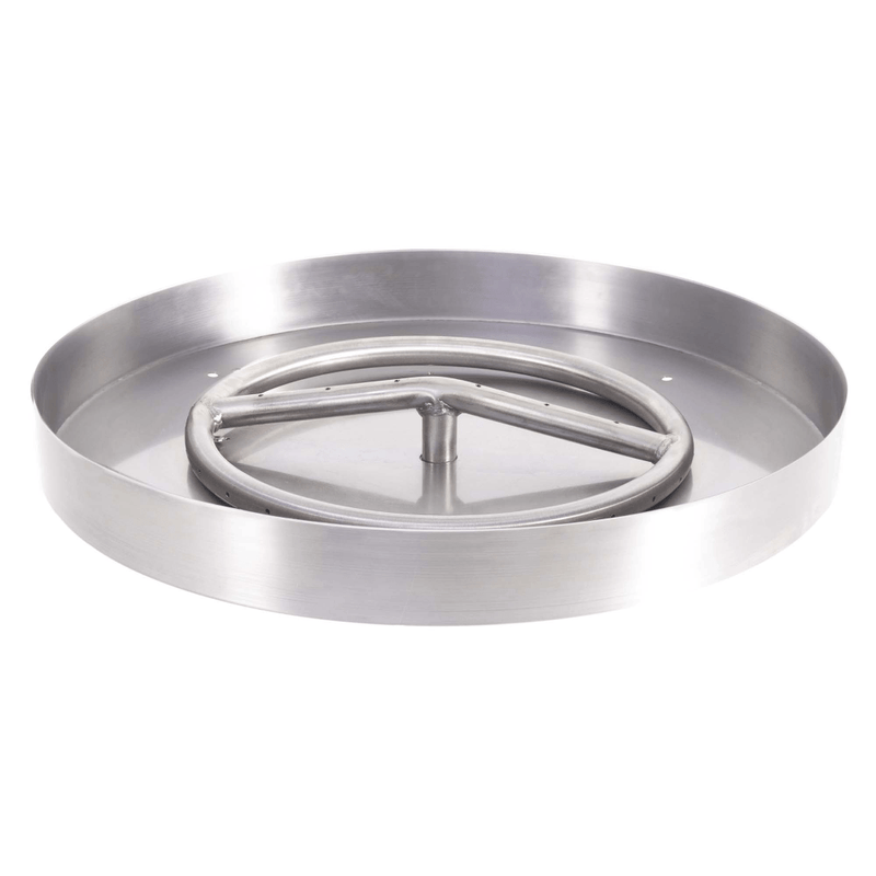 The Outdoor Plus Round Lipless Drop-in Pan With Stainless Steel Round Burner