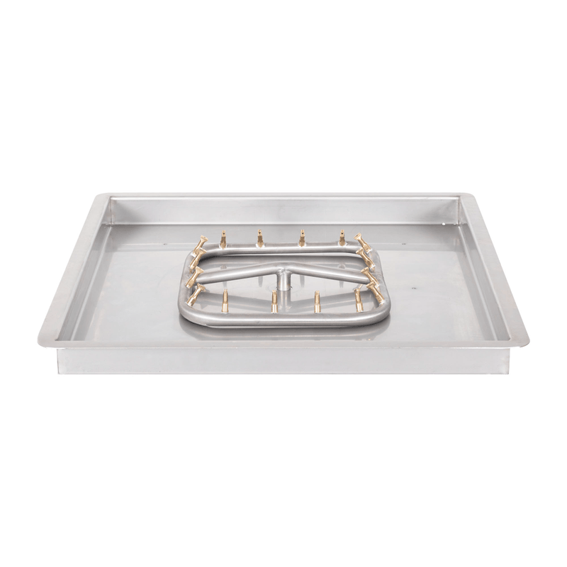 The Outdoor Plus Square Drop-in Pan With Stainless Steel Square Bullet Burner
