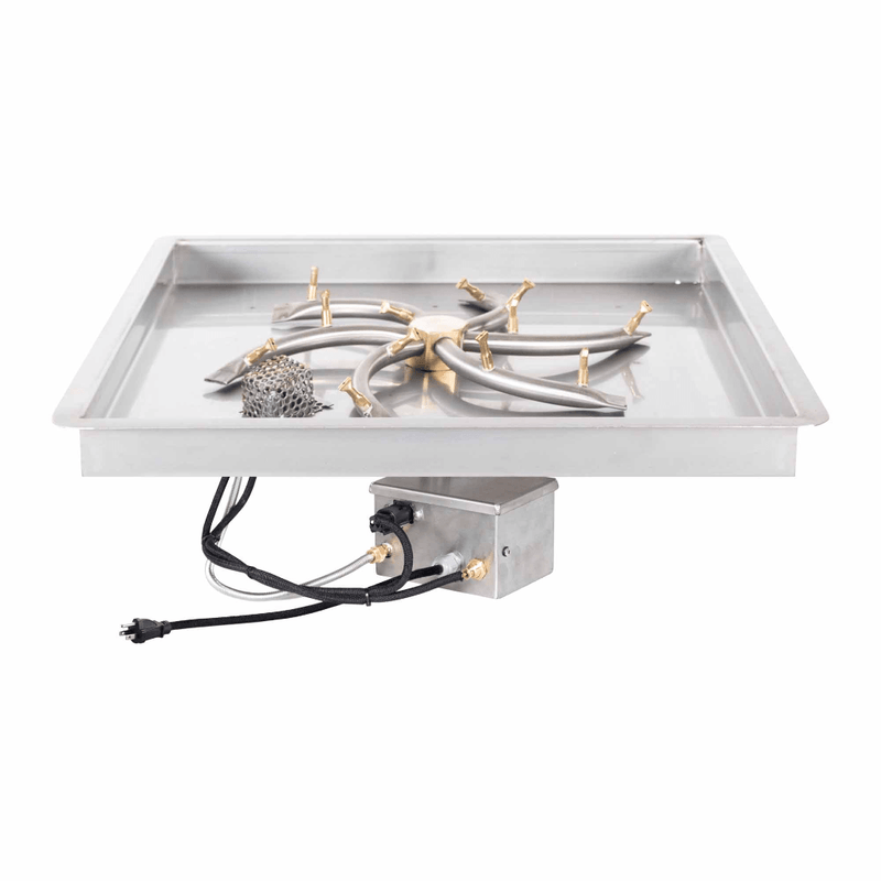 The Outdoor Plus Square Drop-in Pan With Stainless Steel Triple 'S' Bullet Burner