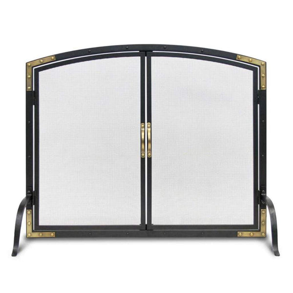 Pilgrim 39" Black Refined Rivet Mesh Door Screen