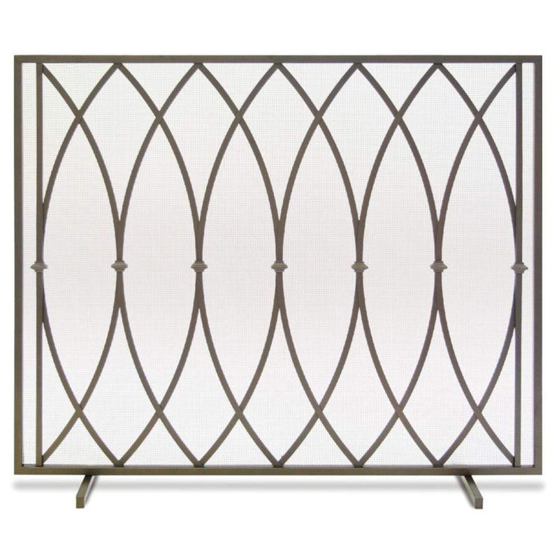 Pilgrim 39" Burnished Bronze Addison Single Panel Screen