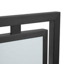 Pilgrim 50" Black Floating Glass Tri Panel