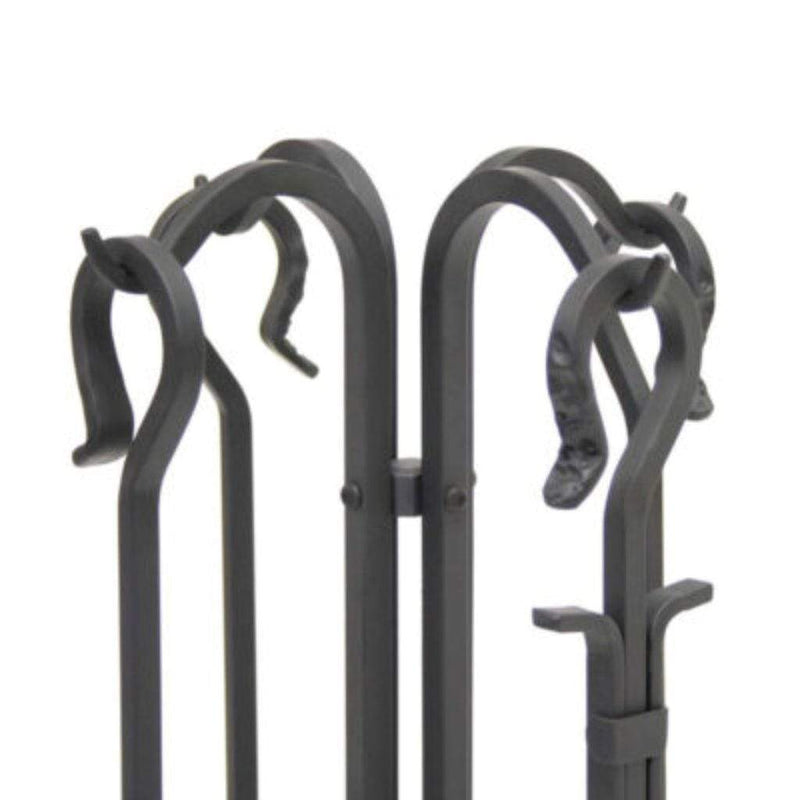 Pilgrim Matte Black Forged Large Hearth with Corn Broom