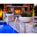 The Outdoor Plus - Sedona GFRC Concrete Round Planter and Water Bowl