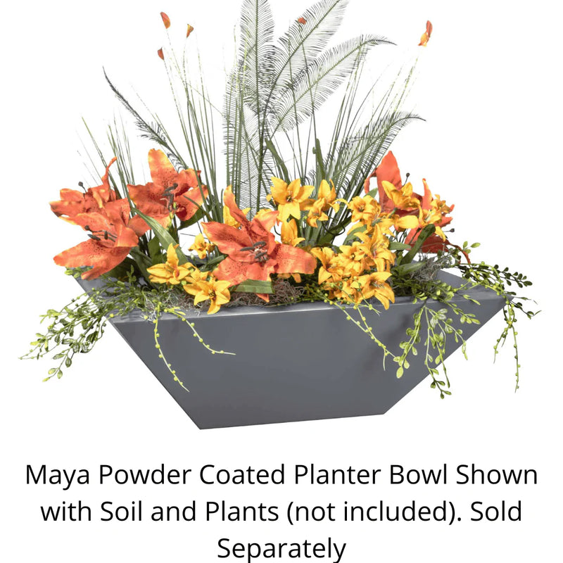 The Outdoor Plus - Maya Powder Coated Steel Square Planter Bowl
