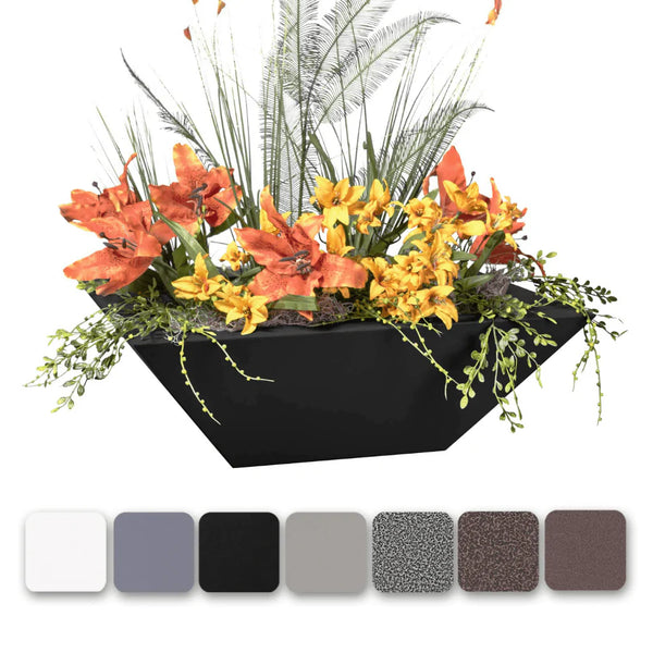 The Outdoor Plus - Maya Powder Coated Steel Square Planter Bowl