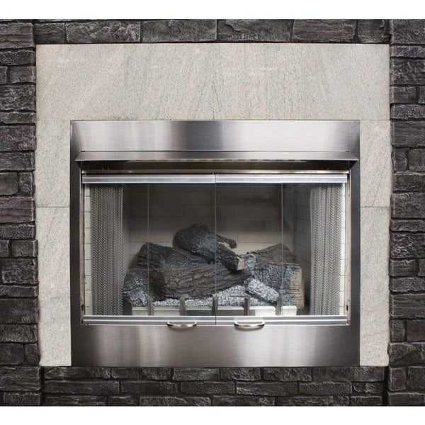 Empire | Carol Rose 42" Bi-Fold Glass Door SS Frame for Premium Outdoor Firebox