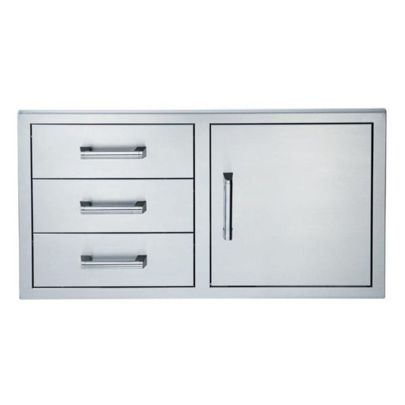 Primo Grill - 42" Stainless Steel Single Access Door with Triple Drawers