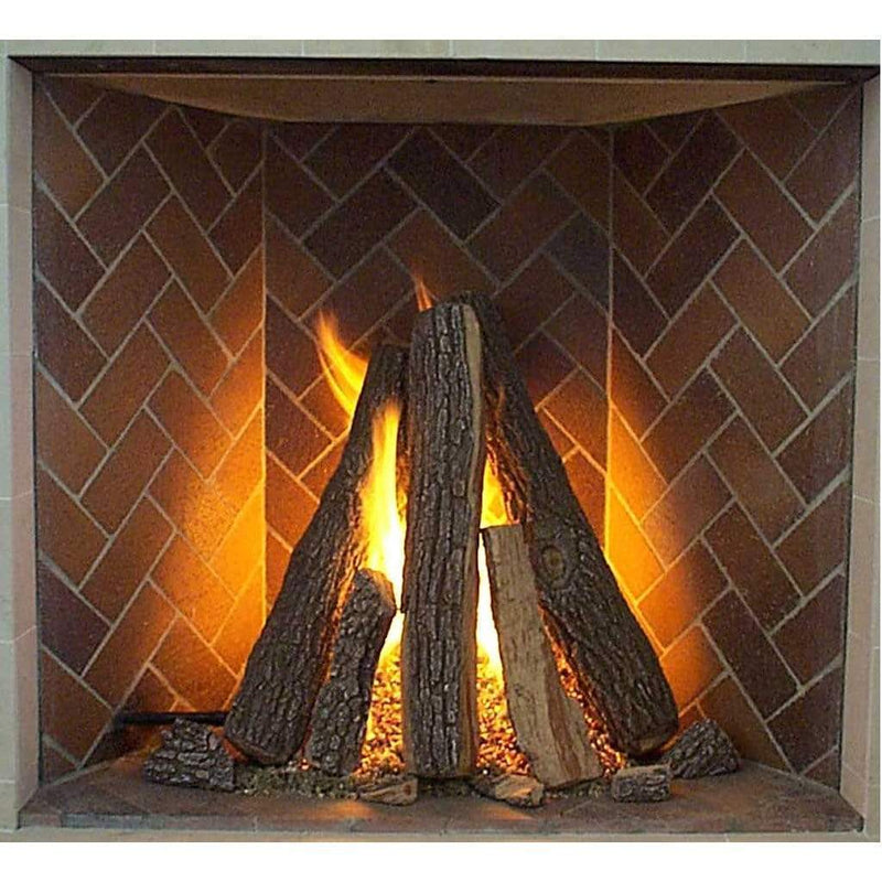 Rasmussen 72" Tipi Vented Gas Log for Rumford Fireplaces
