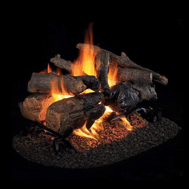 Real Fyre 30" Charred American Oak See-Thru Gas Log Set
