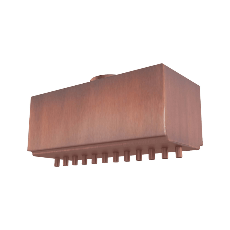 The Outdoor Plus Copper/Stainless Steel Rainfall Style Scupper