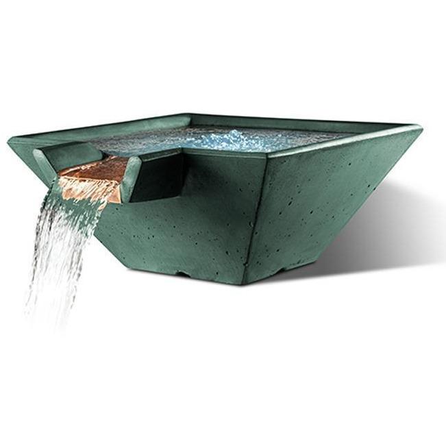 Slick Rock 22" Concrete Cascade Bowl + Copper Spillway