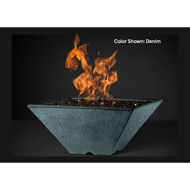 Slick Rock | Concrete Ridgeline Square Fire Bowl with Match Ignition