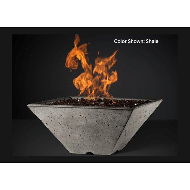 Slick Rock | Concrete Ridgeline Square Fire Bowl with Match Ignition