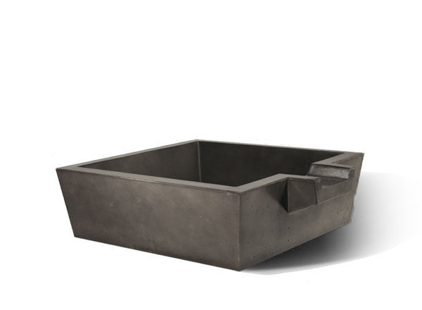 Slick Rock 30" Concrete Water Bowl Enhanced with Copper Spillway