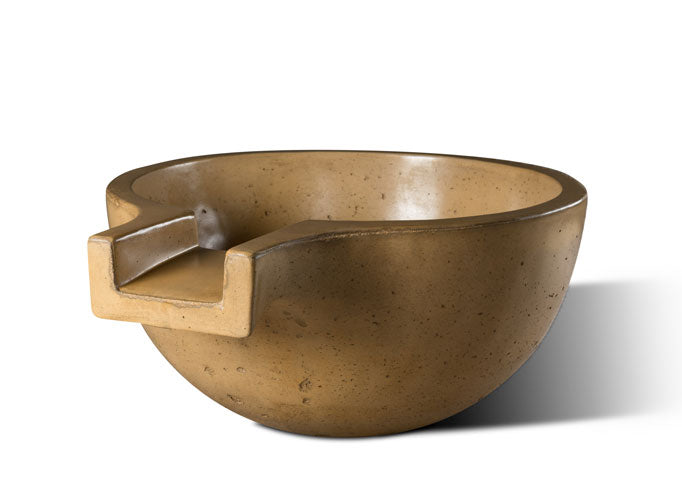 Slick Rock 36" Concrete Water Bowl with Copper Spillway