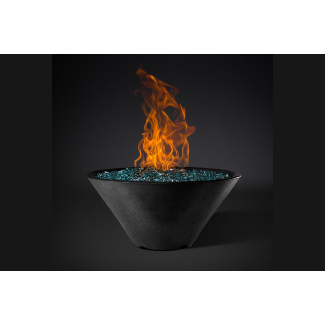 Slick Rock | Concrete Ridgeline Conical Fire Bowl with Electronic Ignition