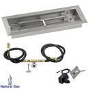 American Fireglass 18" x 6" Rectangular Drop-In Pan with Spark Ignition Kit - Natural Gas