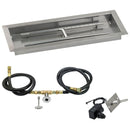 American Fire Glass 24" x 8" Rectangular Drop-In Pan with Spark Ignition Kit - Propane
