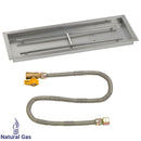 American Fireglass 36" x 12" Rectangular Drop-In Pan with Match Light Kit - Natural Gas