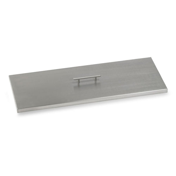 American Fire Glass Stainless Steel Cover for 30" x 10" Rectangular Drop-In Fire Pit Pan
