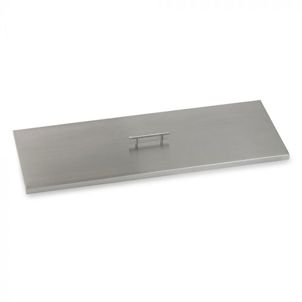 American Fire Glass Stainless Steel Cover for 36" x 12" Rectangular Drop-In Fire Pit Pan