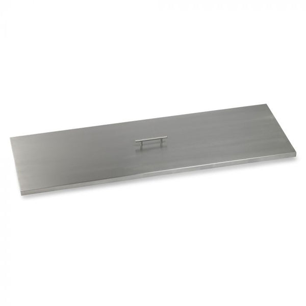 American Fire Glass Stainless Steel Cover for 48" x 14" Rectangular Drop-In Fire Pit Pan