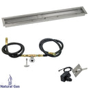 American Fire Glass 48"x 6" Linear Channel Drop-In Pan with Spark Ignition Kit - Natural Gas