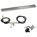 American Fireglass 60"x 6" Linear Channel Drop-In Pan with Spark Ignition Kit - Natural Gas