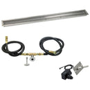 American Fire Glass 72"x 6" Linear Channel Drop-In Pan with Spark Ignition Kit - Natural Gas