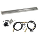 American Fire G lass 60"x 6" Linear Channel Drop-In Pan with Spark Ignition Kit - Propane