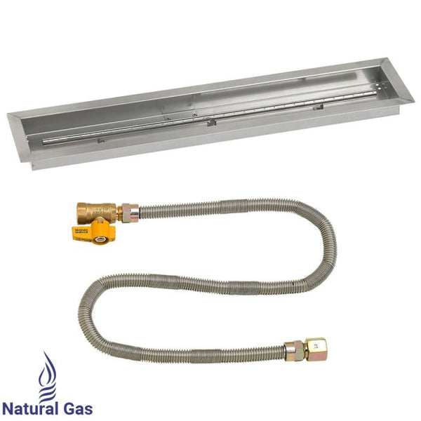 American Fire Glass 36"x 6" Linear Drop-In Pan with Match Light Kit - Natural Gas