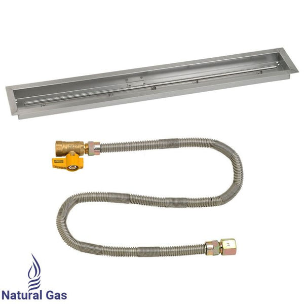 American Fire Glass 48"x 6" Linear Drop-In Pan with Match Light Kit - Natural Gas