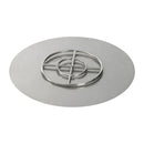 American Fireglass 30" Round Flat Pan with Match Light Kit (18" Ring) - Natural Gas