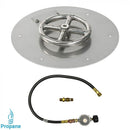 American Fireglass 12" Round Flat Pan with Match Light Kit (6" Ring) - Propane