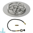 American Fireglass 18" Round Flat Pan with Match Light Kit (12" Ring) - Propane