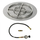 American Fireglass 24" Round Flat Pan with Match Light Kit (18" Ring) - Propane