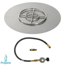 American Fireglass 30" Round Flat Pan with Match Light Kit (18" Ring) - Propane